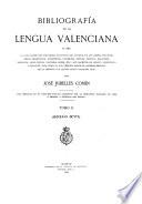 Bibliografía de la lengua valenciana