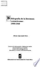 Bibliografía de la literatura costarricense, 1890-1940