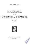 Bibliografía de la literatura hispánica