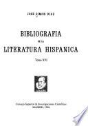 Bibliografía de la literatura hispánica