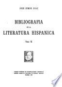 Bibliografía de la literatura hispánica