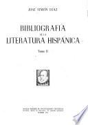 Bibliografía de la literatura hispánica