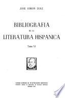Bibliografía de la literatura hispánica