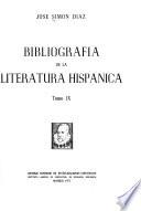 Bibliografía de la literatura hispánica