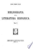 Bibliografía de la literatura hispánica