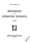 Bibliografía de la literatura hispánica
