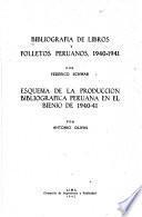 Bibliografía de libros y folletos peruanos ...