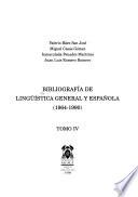 Bibliografía de lingüística general y española, 1964-1990