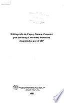 Bibliografía de papa y batata (camote)