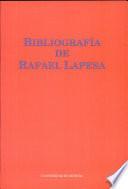 Bibliografia de Rafael Lapesa
