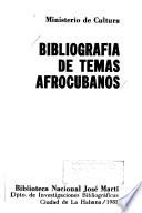 Bibliografia de temas afrocubanos
