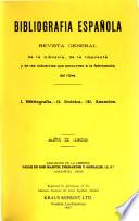 Bibliografía española ...