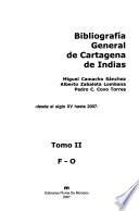 Bibliografía general de Cartagena de Indias: F-O