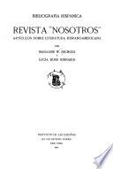 Bibliografía hispánica, revista Nosotros