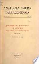 Bibliografia hispànico de ciències històrico-eclesiàstiques
