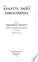 Bibliografia hispànico de ciències històrico-eclesiàstiques