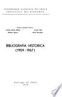 Bibliografía histórica (1959-1967)