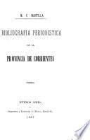 Bibliografía periodística de la provincia de Corrientes
