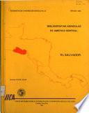 Bibliografías agrícolas de América Central, El Salvador
