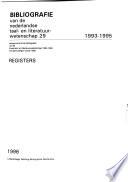 Bibliografie van de Nederlandse taal- en literatuurwetenschap