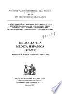 Bibliographia medica hispanica, 1475-1950: Libros y folletos, 1601-1700