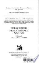 Bibliographia medica hispanica, 1475-1950 (V): Libros y folletos, 1851-1900