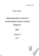 Bibliographic Guide to Government Publications 2000