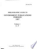 Bibliographic Guide to Government Publications
