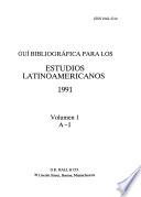 Bibliographic Guide to Latin American Studies