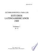 Bibliographic Guide to Latin American Studies