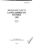 Bibliographic Guide to Latin American Studies