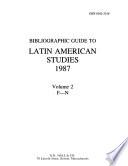 Bibliographic Guide to Latin American Studies