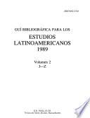 Bibliographic Guide to Latin American Studies