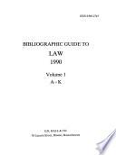 Bibliographic Guide to Law