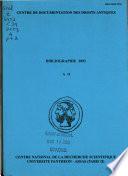 Bibliographie - Centre de documentation des droits antiques