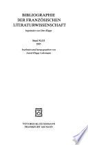 Bibliographie d'histoire littéraire française