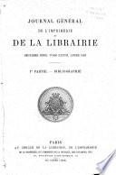 Bibliographie de la France, ou Journal général de l'imprimerie et de la librairie