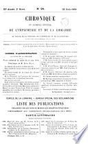 Bibliographie de la France, ou Journal général de l'imprimerie et de la librairie