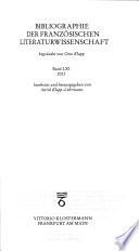 Bibliographie der französischen Literaturwissenschaft