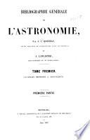 Bibliographie generale de l'astronomie