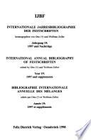 Bibliographie internationale annuelle des mélanges