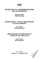Bibliographie internationale annuelle des mélanges