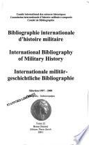 Bibliographie internationale d'histoire militaire