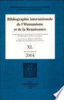 Bibliographie internationale de l'Humanisme et de la Renaissance