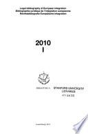 Bibliographie Juridique de L'intégration Européenne