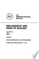 Bibliography and Index of Geology