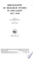 Bibliography of Research Studies in Education