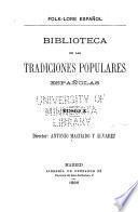 Biblioteca de las Tradiciones populares Españolas