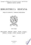 Bibliotheca Hispana; Revista de Información y Orientación Bibliográficas. Sección 1