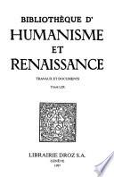 Bibliothèque d'humanisme et Renaissance